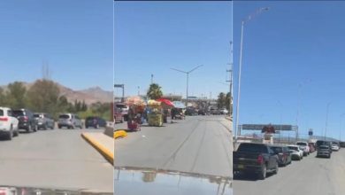 El video muestra cómo llegó hasta la aduana en cuestión de minutos mientras cientos de automovilistas esperaban formados