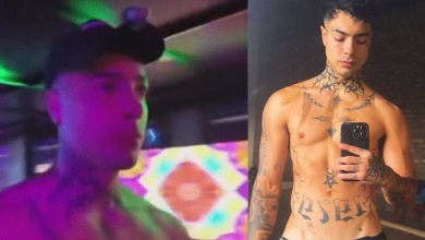 El influencer respondió con una patada y un puñetazo después del contacto; el fragmento de la transmisión comenzó a circular en redes sociales.