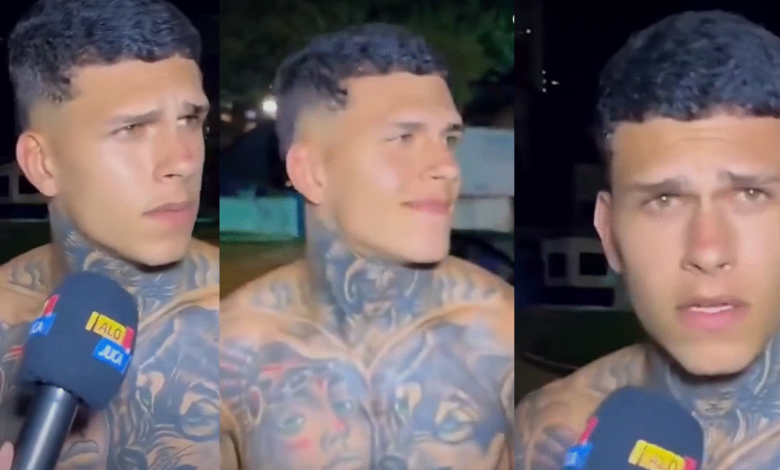 Júnior Honorato fue arrestado por presunto tráfico de drogas en Salvador de Bahía, Brasil; su imagen se viralizó y usuarios lo apodaron “Bandigato”.