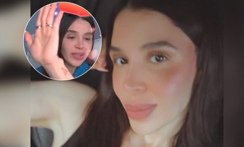 Emma Coronel durante una transmisión en vivo con sus seguidores