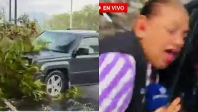 Reportera y camarógrafo durante el enlace vial en el que fueron arrollados en Monterrey