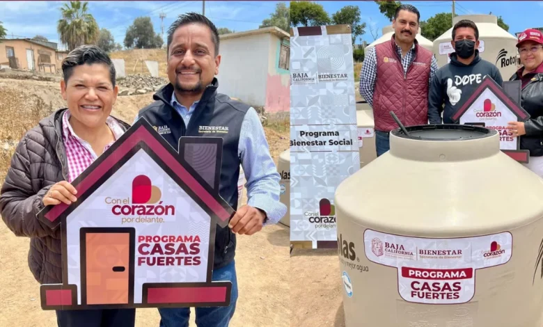 Materiales de construcción para mejorar viviendas mediante el Programa Casa Fuerte en Baja California